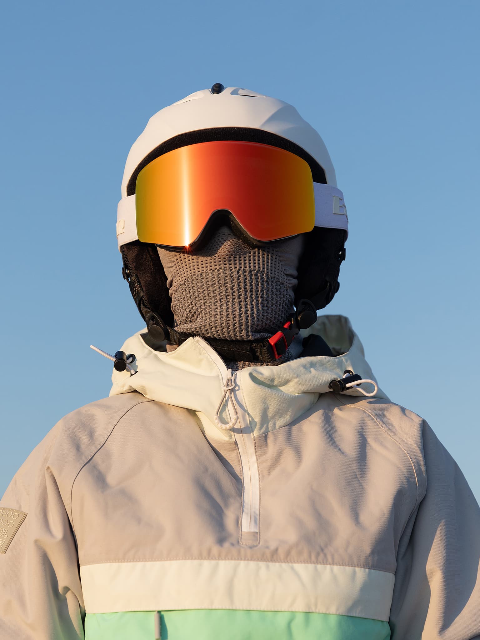 Маска горнолыжная EasyRider WHITE цвет красный