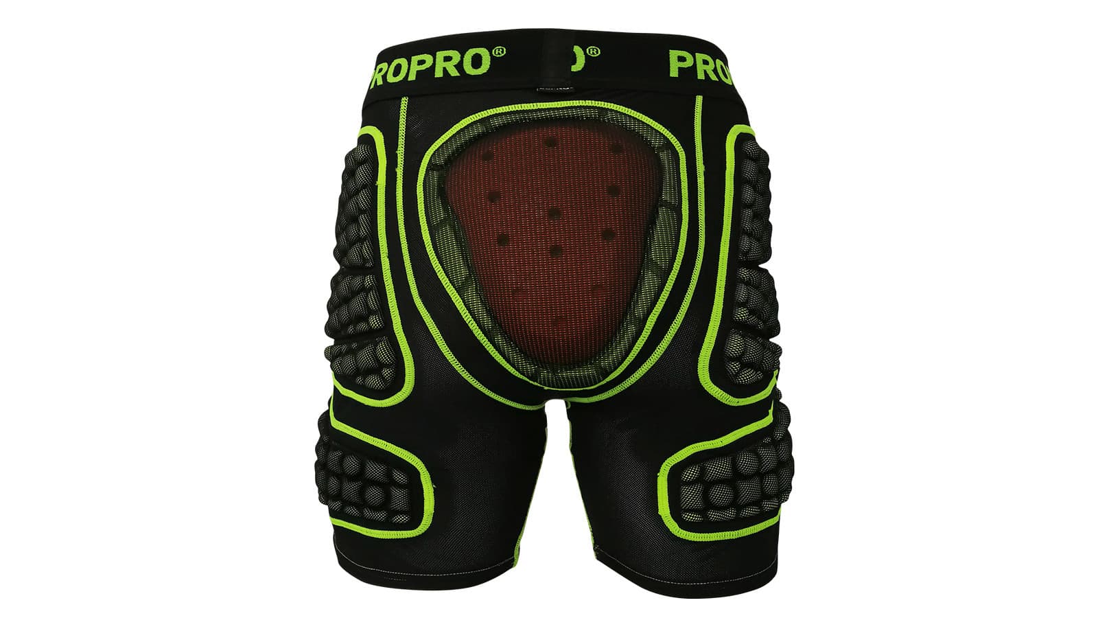 Защитные шорты PROPRO взрослые черно-салатовые